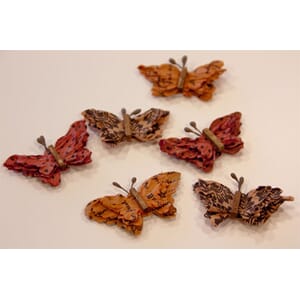 6 sommerfugler, vintage rosa