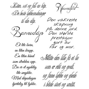 Clearstamps - Navnefest og barnedåp