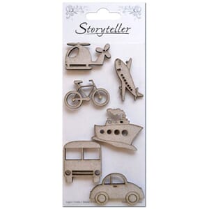 Chipboardfigurer - Transport, 6 stk