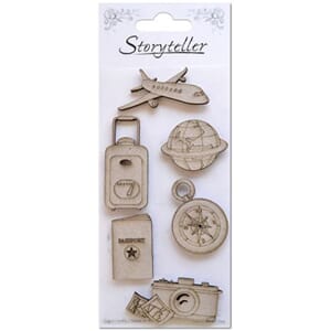 Chipboardfigurer - Reise, 6 stk