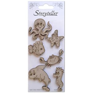 Chipboardfigurer - I havet, 6 stk