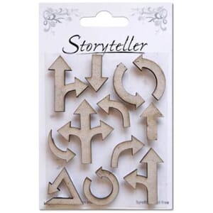 Chipboardfigurer - Piler, 12 stk