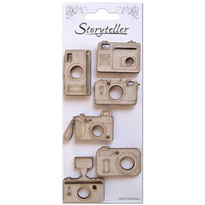 Chipboardfigurer - Kamera, 6 stk