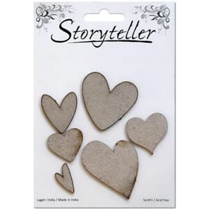 Chipboardfigurer - Hjerter