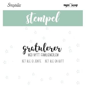 Storyteller stempel - Gratulerer, nytt familiemedlem