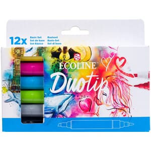 Talens Ecoline Duotip Marker Set 12stk - Basic 3