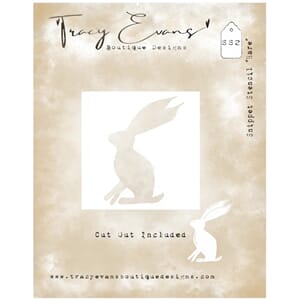 "Tracy Evans - SS002- Snippet Stencil ""Hare"" 4 x 4 inches