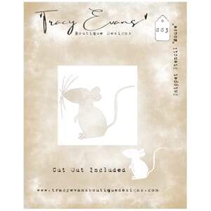 "Tracy Evans - SS003 - Snippet Stencil ""Mouse"" 4 x 4 inche