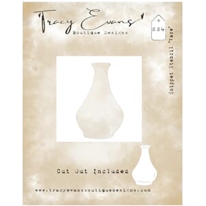 "Tracy Evans - SS004 - Snippet Stencil ""Vase"" 4 x 4 inches
