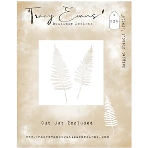 "Tracy Evans - SS005 - Snippet Stencil ""Fronds"" 4 x 4 inch
