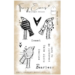 Tracy Evans - TE010 - Quirky Birds (A6 Stamp)