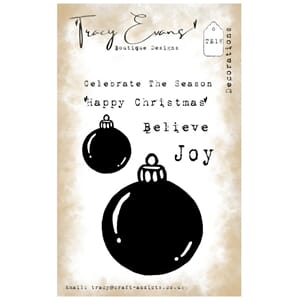 Tracy Evans - TE018 - Decorations (A7 stamp)