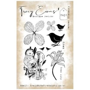 Tracy Evans - TE030 - Garden Elements (A5 Stamp)