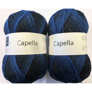 Capella garn No.7/2, col. 897, Blå/svart